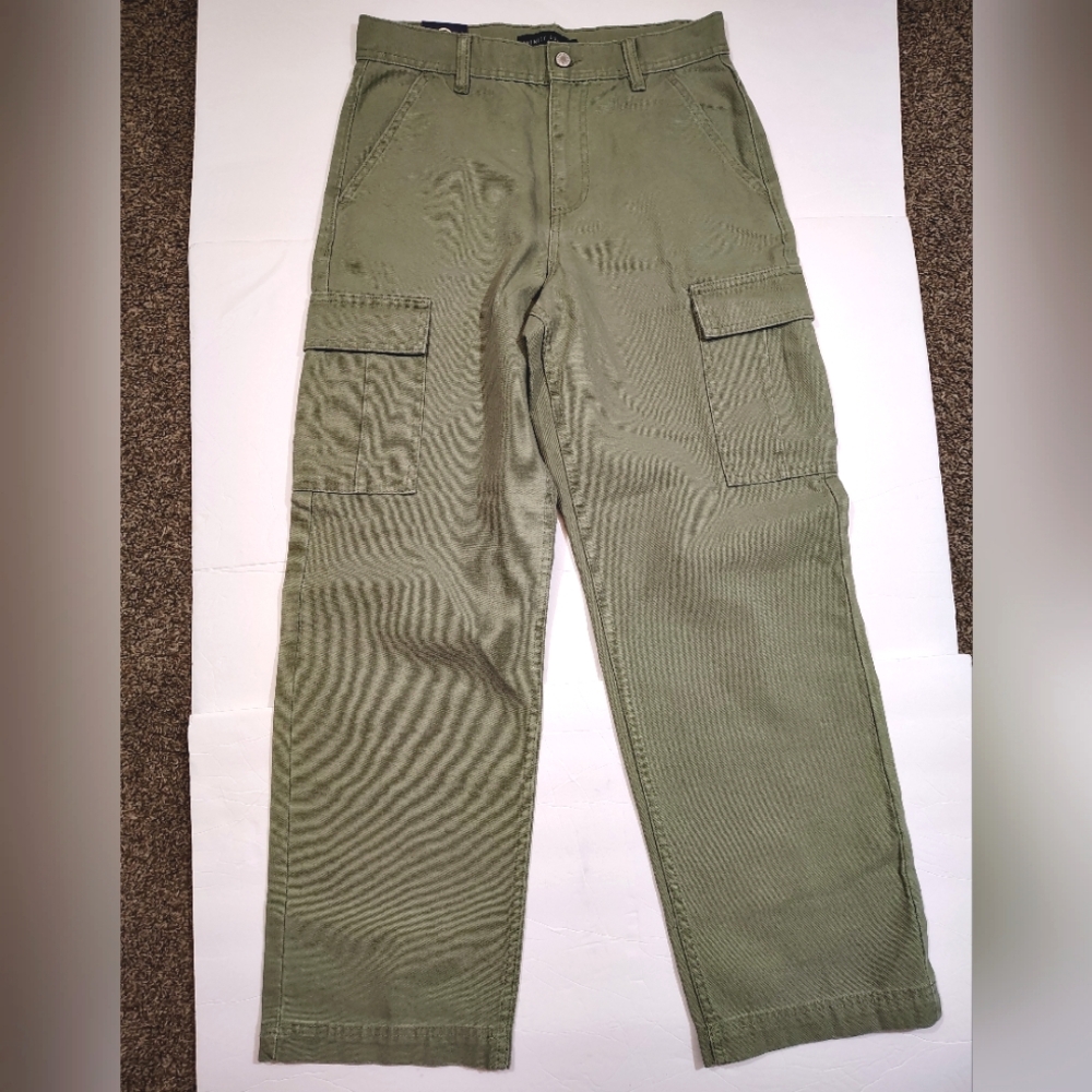 Trinity Coast Cargo,TAG, Jeans, Women, Extra High Rise,Green, Pckts,Zip, 30 or12